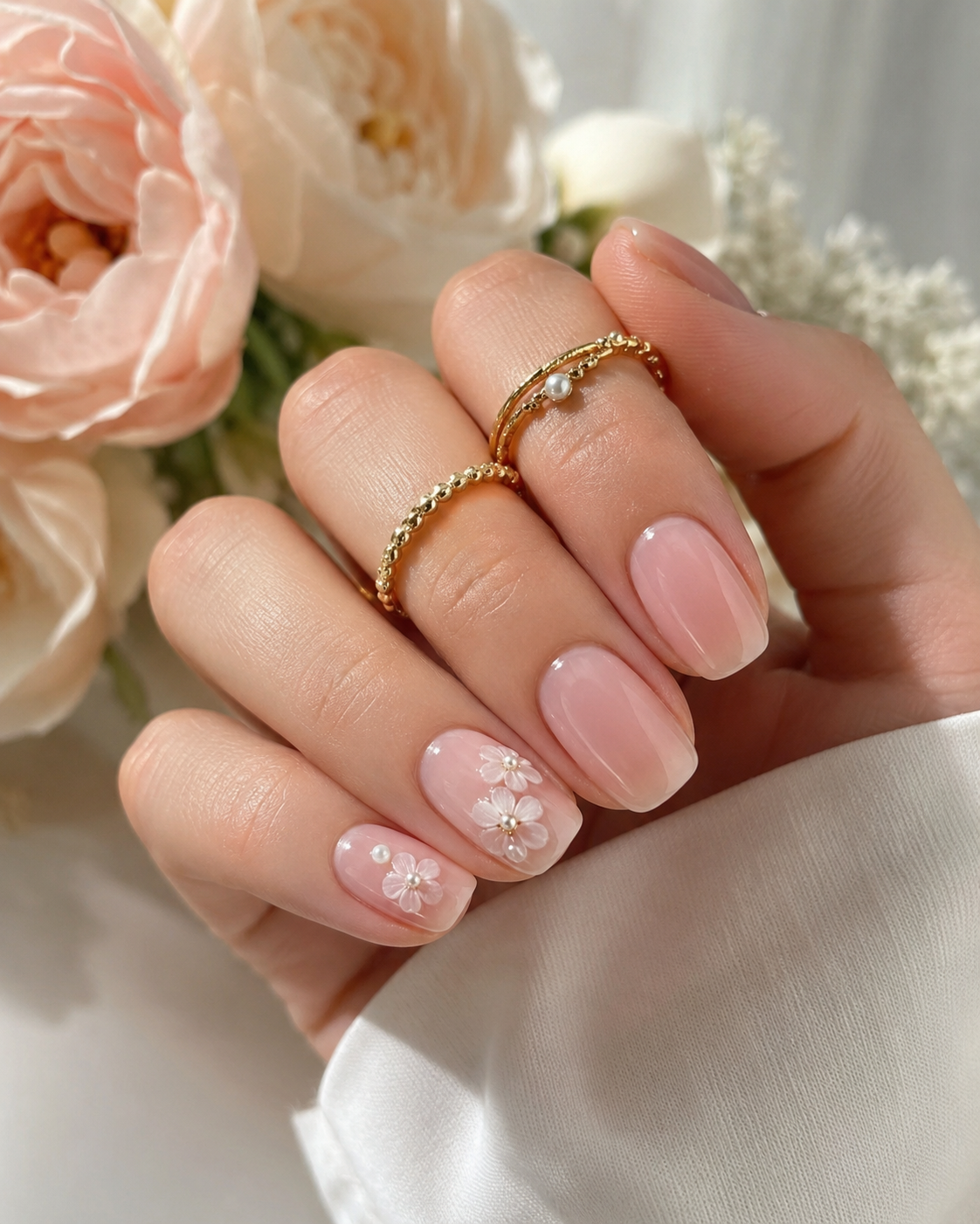 Pearl Blossom Nails